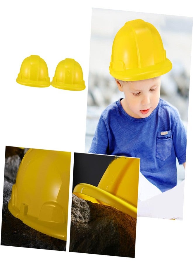 JOINPAYA 2pcs Kids Construction Hat Yellow Plastic: 8.26 Inch Hard Hats Worker Helmets for Kids Pretend Role Play Themed Parties Dress up and Fun - Image 5